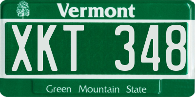 VT license plate XKT348