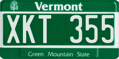 VT license plate XKT355