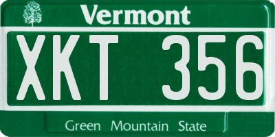 VT license plate XKT356