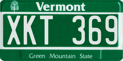 VT license plate XKT369
