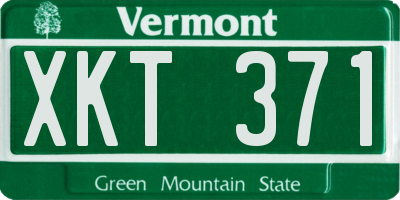 VT license plate XKT371