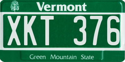 VT license plate XKT376
