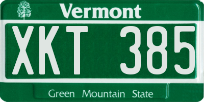 VT license plate XKT385