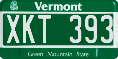 VT license plate XKT393