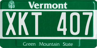 VT license plate XKT407