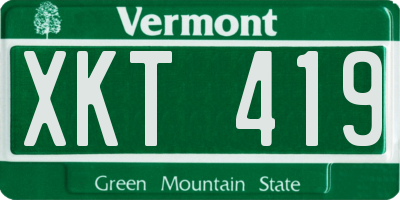 VT license plate XKT419