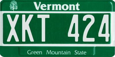 VT license plate XKT424