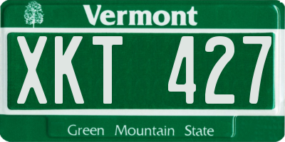 VT license plate XKT427