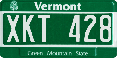 VT license plate XKT428
