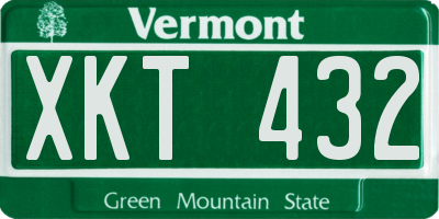 VT license plate XKT432