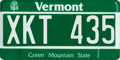 VT license plate XKT435
