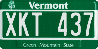 VT license plate XKT437