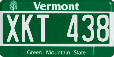VT license plate XKT438