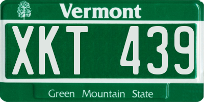 VT license plate XKT439