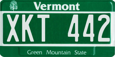 VT license plate XKT442
