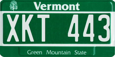 VT license plate XKT443