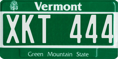 VT license plate XKT444