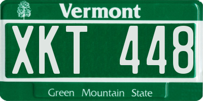 VT license plate XKT448