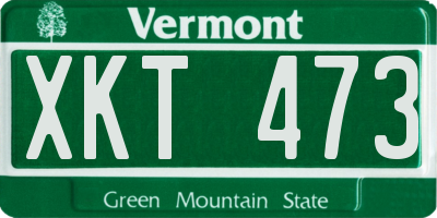 VT license plate XKT473