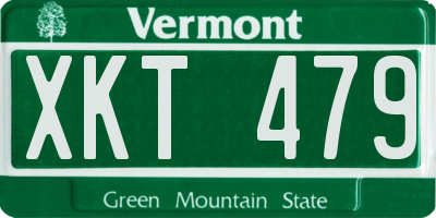 VT license plate XKT479