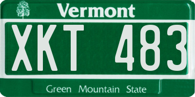 VT license plate XKT483