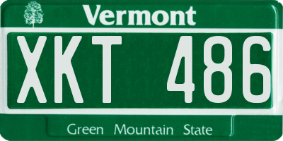 VT license plate XKT486
