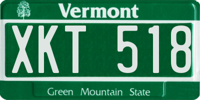 VT license plate XKT518