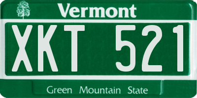 VT license plate XKT521