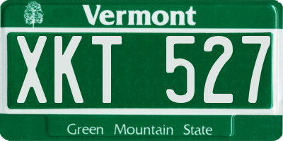 VT license plate XKT527