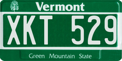 VT license plate XKT529