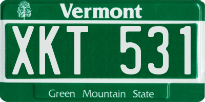 VT license plate XKT531