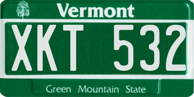 VT license plate XKT532