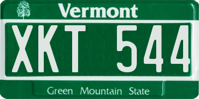 VT license plate XKT544