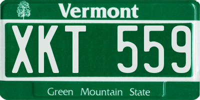 VT license plate XKT559