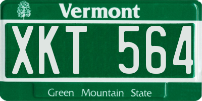 VT license plate XKT564