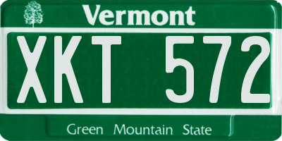 VT license plate XKT572