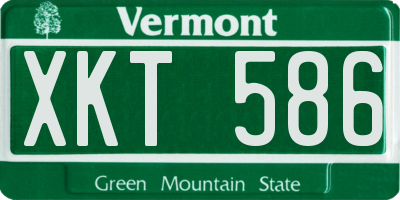 VT license plate XKT586
