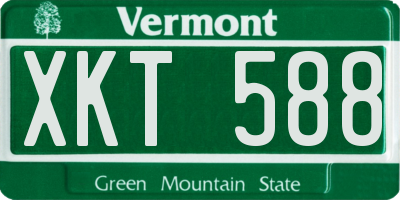 VT license plate XKT588