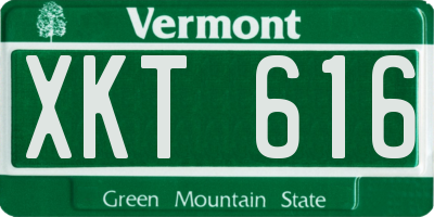 VT license plate XKT616