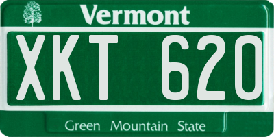 VT license plate XKT620