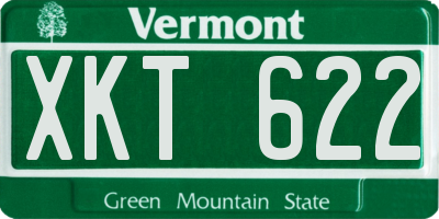 VT license plate XKT622