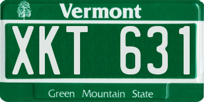 VT license plate XKT631