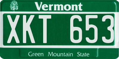 VT license plate XKT653