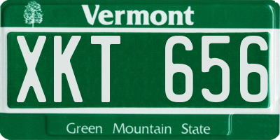 VT license plate XKT656