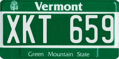 VT license plate XKT659