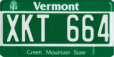 VT license plate XKT664