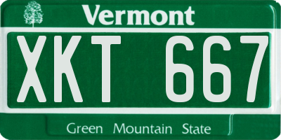 VT license plate XKT667