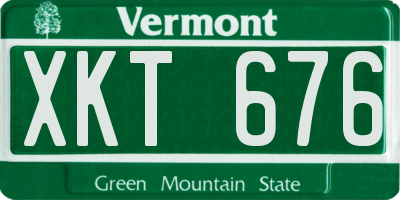 VT license plate XKT676