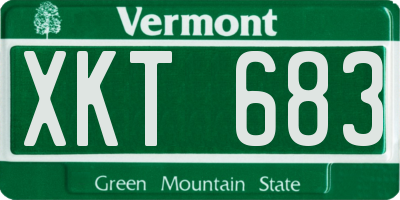 VT license plate XKT683