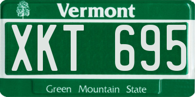 VT license plate XKT695